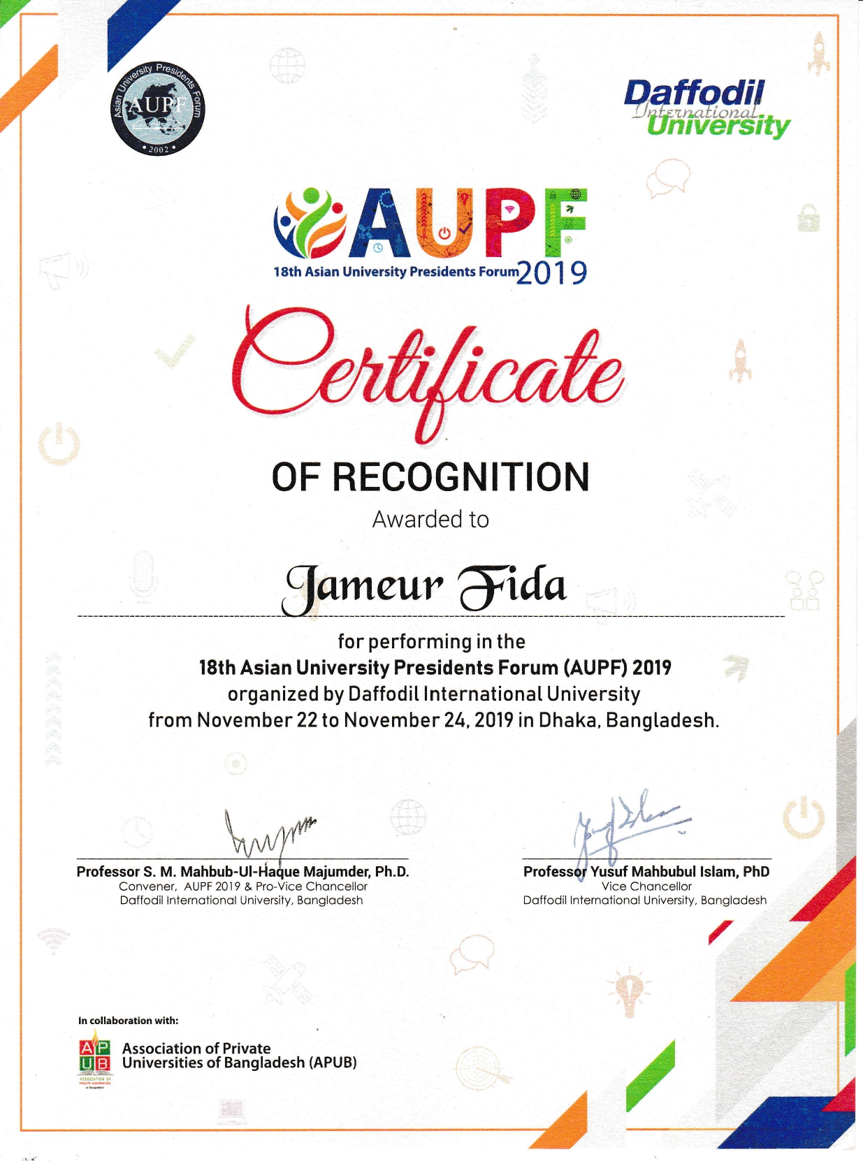 Asian University Presidents Forum